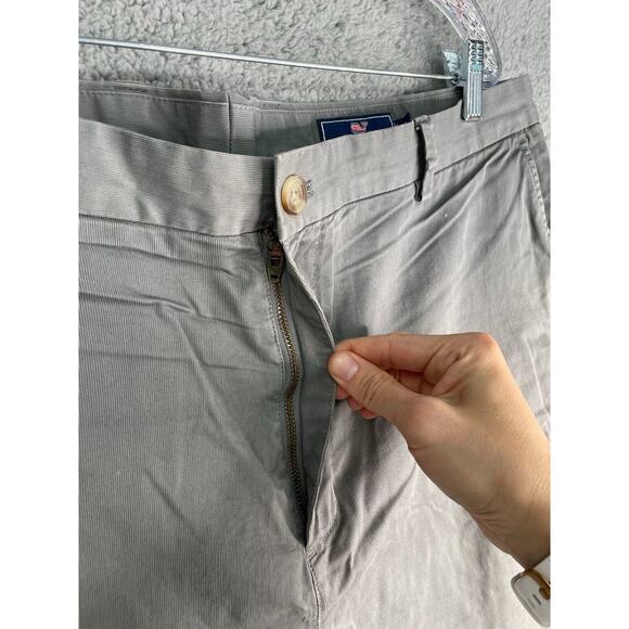 Vineyard Vines Shorts Mens 40 Gray Bermuda Breaker Golf Cotton Zip Close Pockets - Picture 4 of 10
